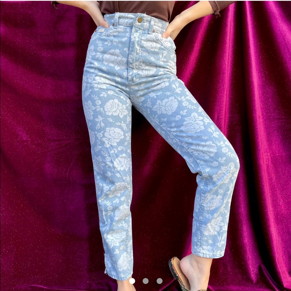 Vintage Floral Lee Jeans